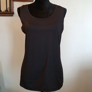 Sleeveless black top